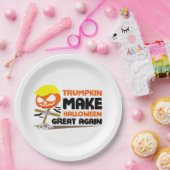 Trumpkin Pumpkin Halloween Classic Papieren Bordje (Feest)