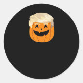 Trumpkin Pumpkin Halloween Classic Ronde Sticker (Voorkant)