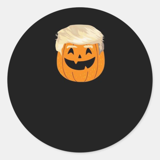 Trumpkin Pumpkin Halloween Classic Ronde Sticker (Voorkant)