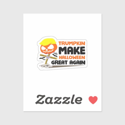 Trumpkin Pumpkin Halloween Classic Sticker (Vel)