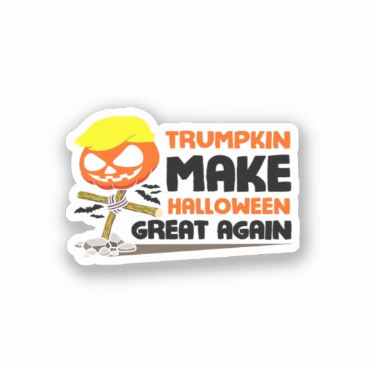 Trumpkin Pumpkin Halloween Classic Sticker (Voorkant)