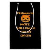 Trumpkin Pumpkin Halloween Design - Grappig Herfst Medium Cadeauzakje (Voorkant)