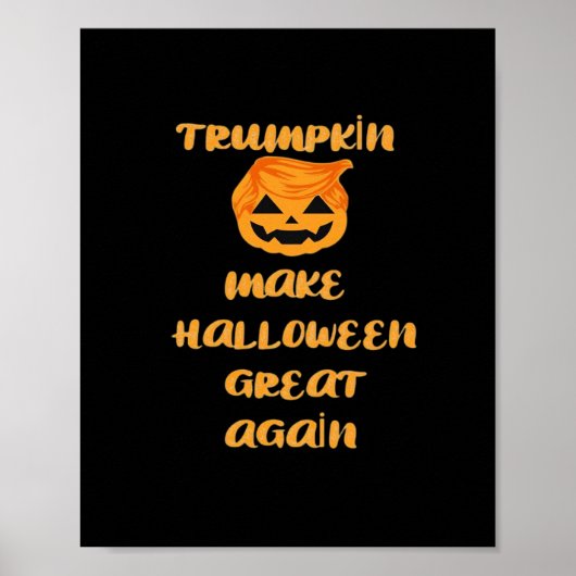 Trumpkin Pumpkin Halloween Design - Grappig Herfst Poster (Voorkant)
