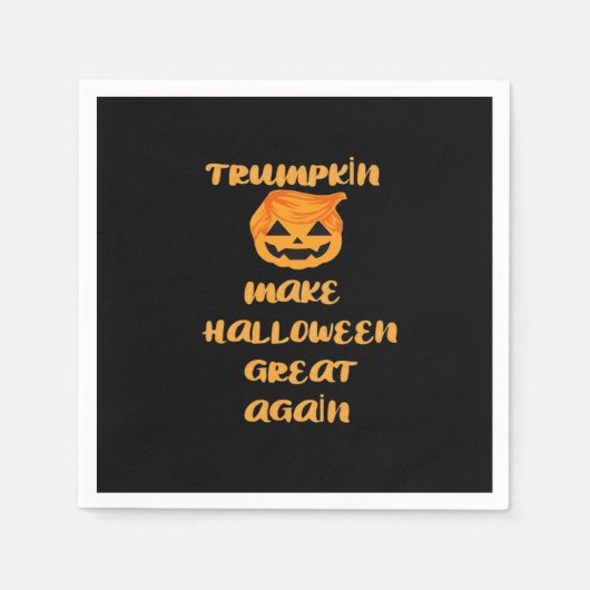 Trumpkin Pumpkin Halloween Design - Grappig Herfst Servet (Voorkant)