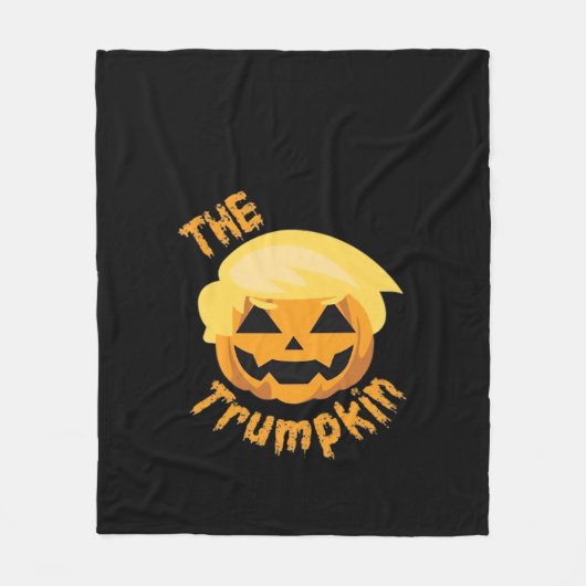 Trumpkin Pumpkin Halloween Design – Luiaard Kostuu Fleece Deken (Voorkant)