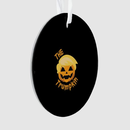 Trumpkin Pumpkin Halloween Design – Luiaard Kostuu Ornament (voorkant)