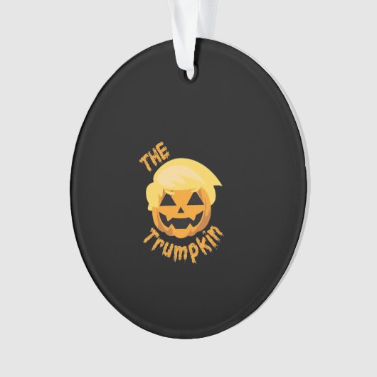 Trumpkin Pumpkin Halloween Design – Luiaard Kostuu Ornament (voorkant)