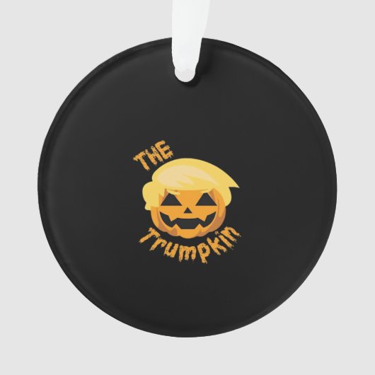 Trumpkin Pumpkin Halloween Design – Luiaard Kostuu Ornament (voorkant)