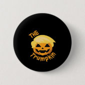 Trumpkin Pumpkin Halloween Design – Luiaard Kostuu Ronde Button 5,7 Cm (Voorkant)