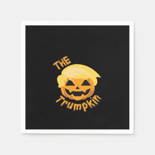 Trumpkin Pumpkin Halloween Design – Luiaard Kostuu Servet (Voorkant)