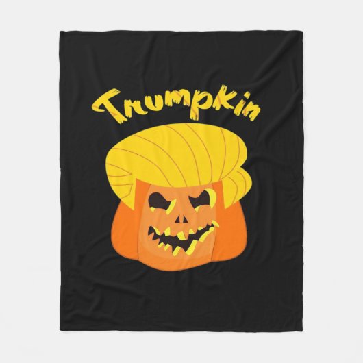Trumpkin Pumpkin Halloween Design - Retro Slogan Fleece Deken (Voorkant)