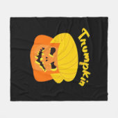 Trumpkin Pumpkin Halloween Design - Retro Slogan Fleece Deken (Voorkant (Horizontaal))