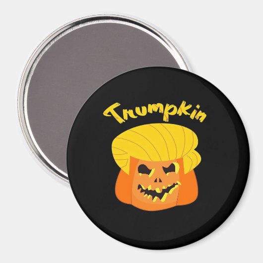 Trumpkin Pumpkin Halloween Design - Retro Slogan Magneet (Voorkant / Achterkant)
