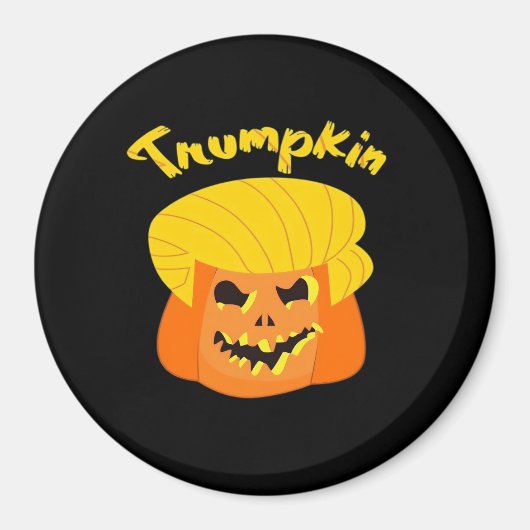 Trumpkin Pumpkin Halloween Design - Retro Slogan Magneet (Voorkant)