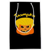 Trumpkin Pumpkin Halloween Design - Retro Slogan Medium Cadeauzakje (Voorkant)