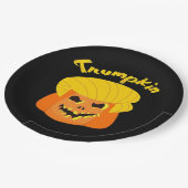 Trumpkin Pumpkin Halloween Design - Retro Slogan Papieren Bordje (Gekanteld)