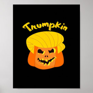 Trumpkin Pumpkin Halloween Design - Retro Slogan Poster