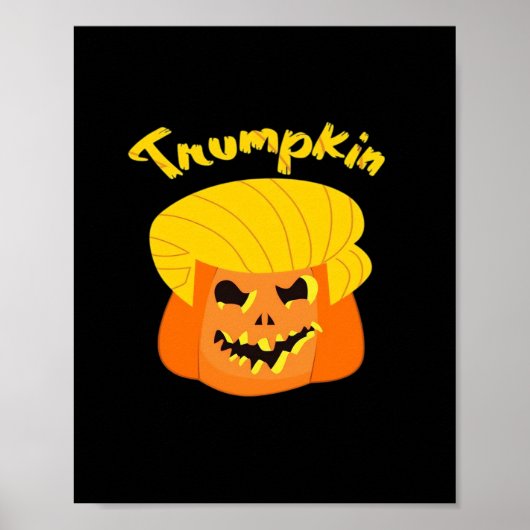 Trumpkin Pumpkin Halloween Design - Retro Slogan Poster (Voorkant)
