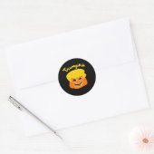 Trumpkin Pumpkin Halloween Design - Retro Slogan Ronde Sticker (Envelop)