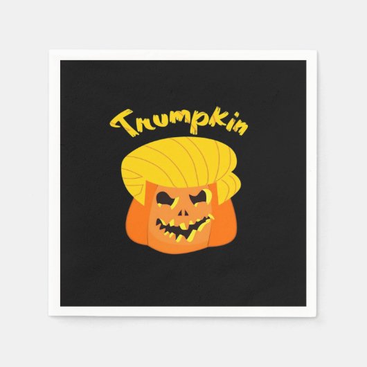 Trumpkin Pumpkin Halloween Design - Retro Slogan Servet (Voorkant)
