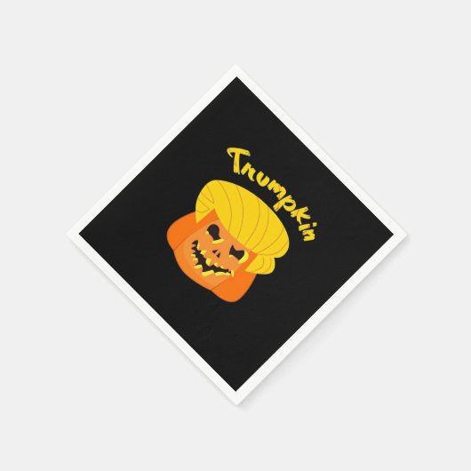 Trumpkin Pumpkin Halloween Design - Retro Slogan Servet (Hoek)