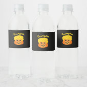 Trumpkin Pumpkin Halloween Design - Retro Slogan Waterfles Etiket (Flessen)