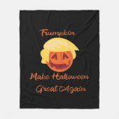 Trumpkin Pumpkin Halloween Design – Spooky Basic S Fleece Deken (Voorkant)