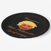 Trumpkin Pumpkin Halloween Design – Spooky Basic S Papieren Bordje (Gekanteld)