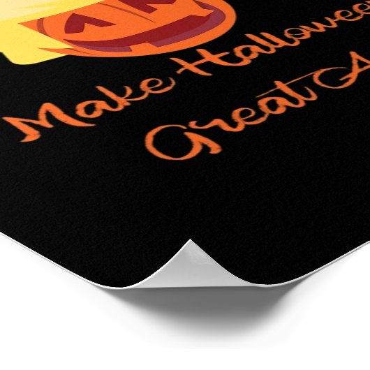 Trumpkin Pumpkin Halloween Design – Spooky Basic S Poster (Hoek)