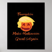 Trumpkin Pumpkin Halloween Design – Spooky Basic S Poster (Voorkant)