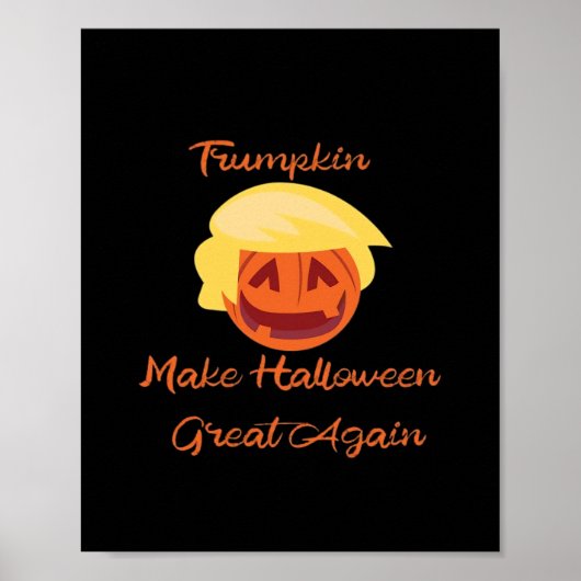 Trumpkin Pumpkin Halloween Design – Spooky Basic S Poster (Voorkant)
