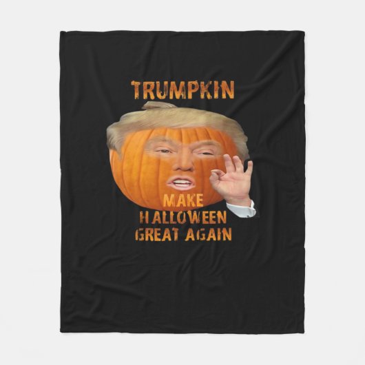 Trumpkin Pumpkin maakt Halloween weer geweldig Fleece Deken (Voorkant)