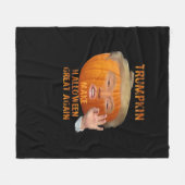 Trumpkin Pumpkin maakt Halloween weer geweldig Fleece Deken (Voorkant (Horizontaal))