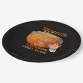 Trumpkin Pumpkin maakt Halloween weer geweldig Papieren Bordje (Gekanteld)