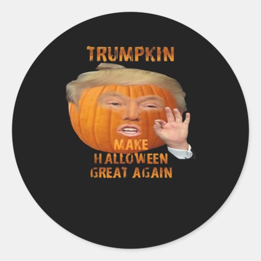 Trumpkin Pumpkin maakt Halloween weer geweldig Ronde Sticker (Voorkant)