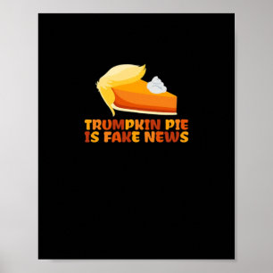 Trumpkin Pumpkin Pie Funny Thanksgiving Geschikt v Poster