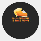 Trumpkin Pumpkin Pie Funny Thanksgiving Geschikt v Ronde Sticker (Voorkant)