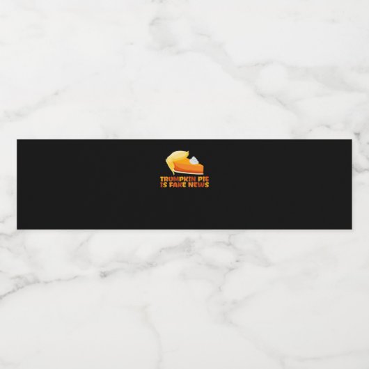 Trumpkin Pumpkin Pie Funny Thanksgiving Geschikt v Waterfles Etiket (Enkel label)