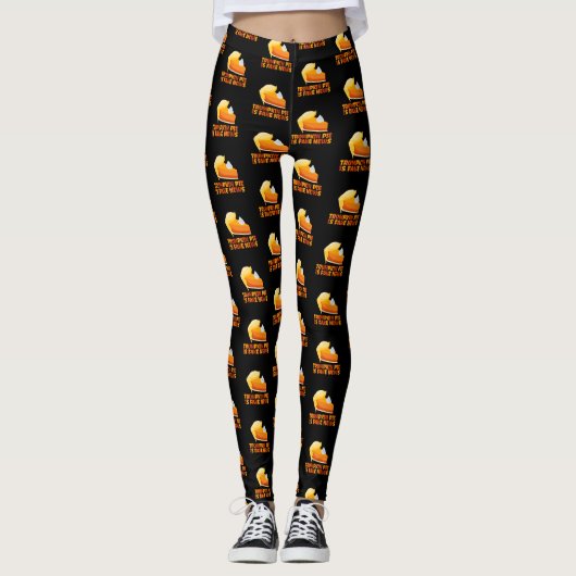 Trumpkin Pumpkin Pie Funny Thanksgiving Leggings (Voorkant)