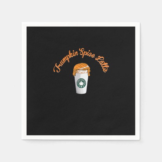 Trumpkin Pumpkin Spice Latte Vakantie Koffie Servet (Voorkant)