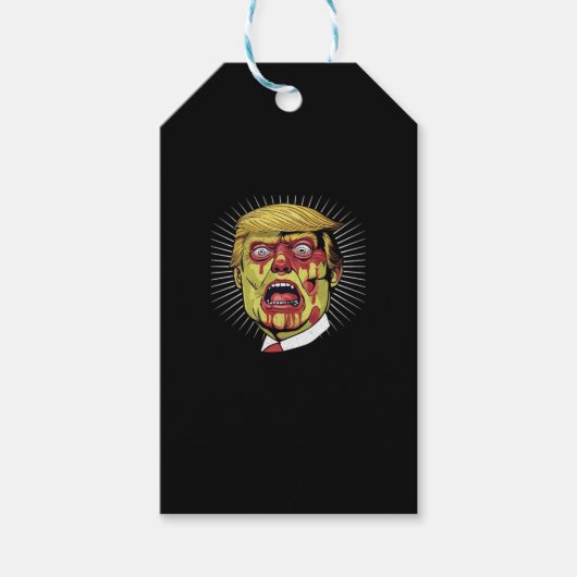 Trumpkin Retro Halloween Cadeaulabel (Voorkant)