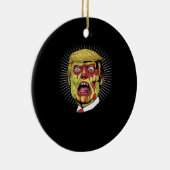 Trumpkin Retro Halloween Keramisch Ornament (Rechts)
