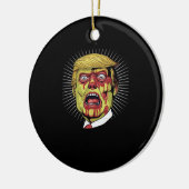 Trumpkin Retro Halloween Keramisch Ornament (Links)