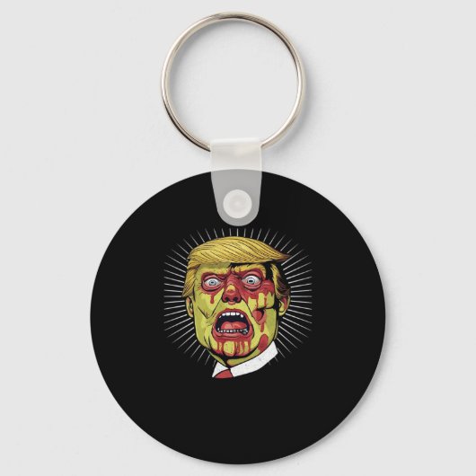 Trumpkin Retro Halloween Sleutelhanger (Voorkant)