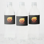 Trumpkin Scary Halloween Gift Classic Waterfles Etiket (Flessen)