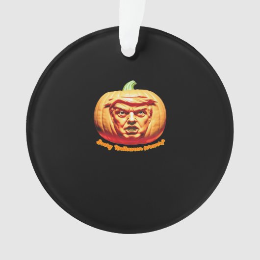 Trumpkin Scary Halloween Pumpkin Best Art Design C Ornament (voorkant)