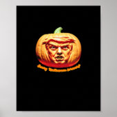 Trumpkin Scary Halloween Pumpkin Best Art Design C Poster (Voorkant)