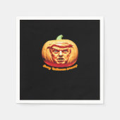 Trumpkin Scary Halloween Pumpkin Best Art Design C Servet (Voorkant)