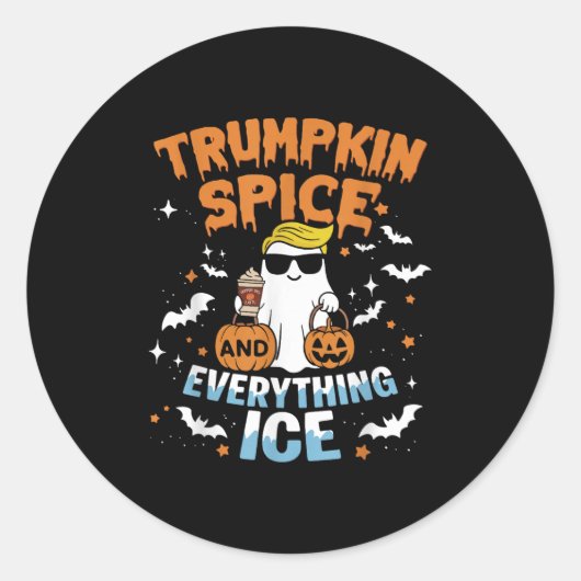 Trumpkin Sce And Everything Ice Fall Autumn Hallow Ronde Sticker (Voorkant)