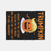Trumpkin Sinaasappel aan de buitenkant Anti-Trump  Fleece Deken (Voorkant (Horizontaal))